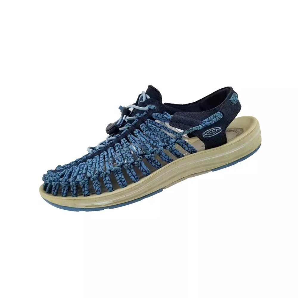 Keen Uneek Blue Sport Sandals Outdoor Flex 1016897 Bungee Lace Women’s Size 9.5